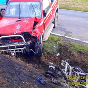 Čelní střet s autem osmnáctiletý motorkář nepřežil