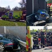 Vážná nehoda u Plzně, řidič je v kritickém stavu