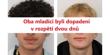 Dva hledaní mladíci byli dopadeni během dvou dnů
