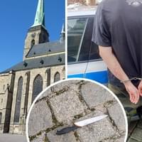 Mladík s nožem ohrožoval věřící v katedrále svatého Bartoloměje