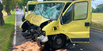 Čelní náraz dodávky do stromu zavinil protijedoucí řidič