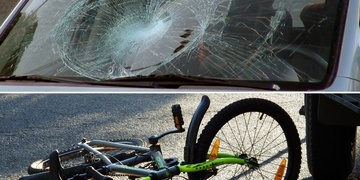 Sražené dítě na kole, sražený muž na přechodu