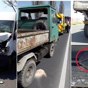 V neplánovaném crashtestu to Multicar natřel Mercedesu