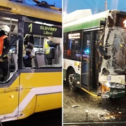 Střet trolejbusu s tramvají u nádraží