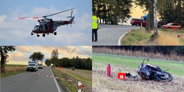 Další tragická nehoda, mladý motorkář zemřel na místě