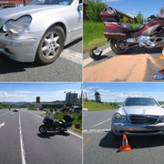Řidička nedala přednost motorkáři