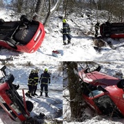 Řidička své vozidlo nezvládla