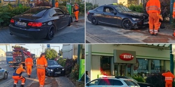 Nárazu auta do čerpací stanice zabránil sloup