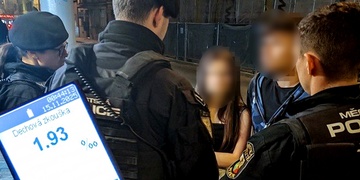 Teprve patnáctiletá dívka nadýchala téměř dvě promile