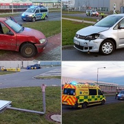 Střet dvou aut na Borských polích