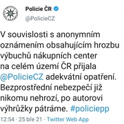 Muž vyhrožuje použitím jedovatého plynu v obchodních centrech