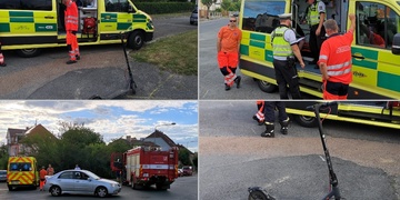 Silně opilý jezdec se na elektrokoloběžce způsobil nehodu