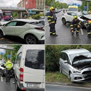 Vážná nehoda na magistrále Tyršova u Rychtářky