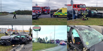 U Globusu letělo auto vzduchem, dopadlo na jiné a řidič měl téměř tři promile i pozitivní test na drogy