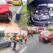 Čelní střet dvou vozů, v obou cestovaly i děti