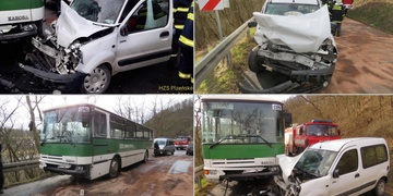 Srážka autobusu s osobním autem
