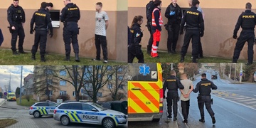 Muž i žena vyhrožovali skokem z okna, muž byl poté ještě agresivní