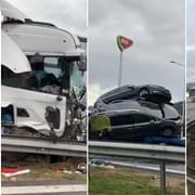 Nehoda kamionů zablokovala dálnici D5