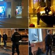 Řádění opilých Ukrajinců v centru Plzně ukončili až policisté