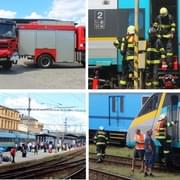 Požár vlaku Pendolino v Plzni, proběhla evakuace cestujících