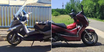Z garáže byly odcizeny tyto dva skútry
