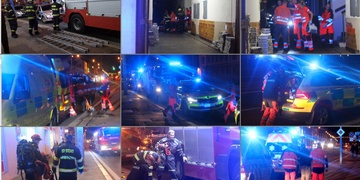 Záchranná akce na Klatovské třídě v Plzni