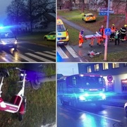 Žena na elektroskútru vjela přímo před jedoucí auto