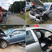 Střet dvou osobních vozů