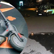 Silně opilý cizinec se zranil při pádu z elektrokoloběžky