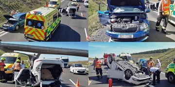 Vážná nehoda na rychlostní silnici Plzeň - Klatovy