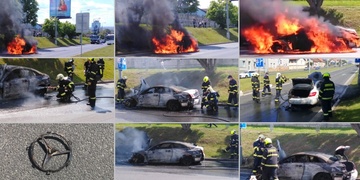 Požár auta zablokoval prakticky celou Plzeň