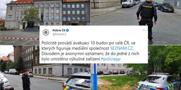 Další nahlášená bomba spustila policejní manévry