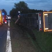Havárie kamionu na hlavním tahu Folmava-Plzeň