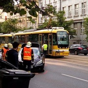 Srážka auta s tramvají