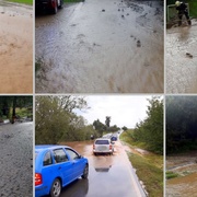 Déšť spláchl bahno z polí do vesnic i na silnice
