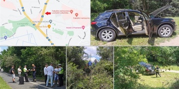 Kuriózní dopravní nehoda na Lidické v Plzni