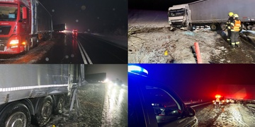 Střet dvou kamionů