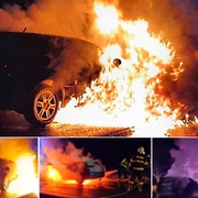 Požár auto zcela zlikvidoval