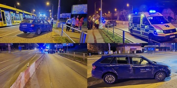 Vůz se po najetí na citibloky převrátil