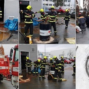 Masivní únik stovek litrů oleje ze servisu v Plzni na Domažlické ulici