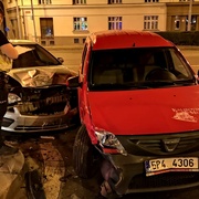Noční nehoda U Prazdroje