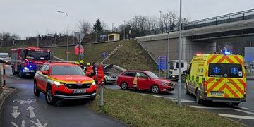Dopravní nehoda v Plzni Na Sudech