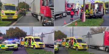 Střet kamionu s chodcem, na místo míří vrtulník LZS