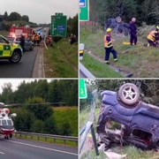 Nepřipoutaný spolujezdec vyletěl z kutálejícího se auta