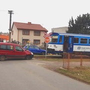 Střet auta s vlakem
