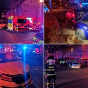 Střet dvou aut v Plzni na Borech