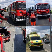 Střet motorkáře s osobním vozem