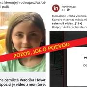 POZOR! - Článek o únosu Veroniky Hovorkové z dětského hřiště je podvod
