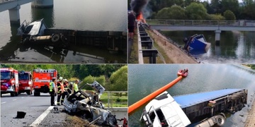 Při střetu osobního vozu s kamionem zemřel člověk