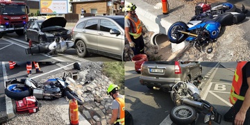 Střet motocyklů s vlakem i se dvěma auty